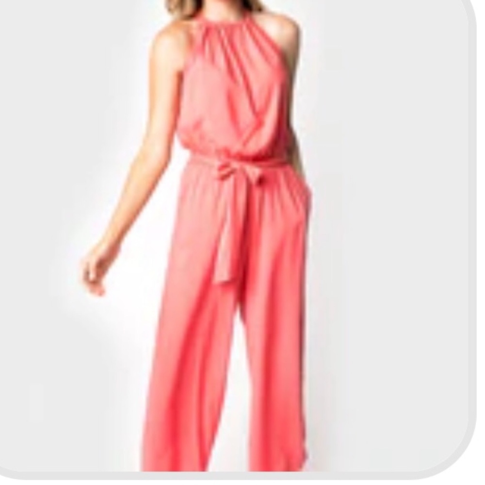 Jumpsuit, halter style with wide leg